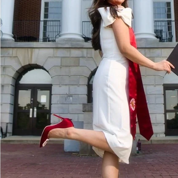 Aidan Mattox | Dresses | White Graduation Dress Wore One Time Like New |  Poshmark